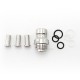 SXK Cosmos V2 Style Booster Integrated Drip Tip for BB / Billet / Boro AIO Box Mod - Silver, 316 Stainless Steel