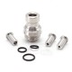 SXK Cosmos V2 Style Booster Integrated Drip Tip for BB / Billet / Boro AIO Box Mod - Silver, 316 Stainless Steel