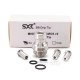 SXK Cosmos V2 Style Booster Integrated Drip Tip for BB / Billet / Boro AIO Box Mod - Silver, 316 Stainless Steel
