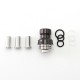 SXK Cosmos V2 Style Booster Integrated Drip Tip for BB / Billet / Boro AIO Box Mod - Black, 316 Stainless Steel