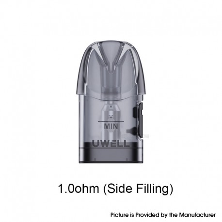 [Ships from Bonded Warehouse] Authentic Uwell Caliburn A3 / AK3 / A3S Pod Cartridge -2ml, 1.0ohm Side Refilling (4 PCS)