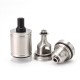 SXK Lindy Style RTA Rebuildable Tank Vape Atomizer - Silver, 316SS, 5ml, 22mm, MTL Vaping