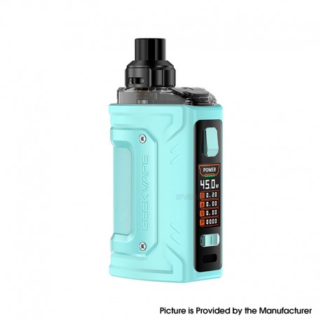 [Ships from Bonded Warehouse] Authentic GeekVape H45 Classic Aegis Hero 3 Pod System Kit - Aqua, 5~45W, 1400mAh, 4ml