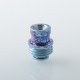 Authentic MK MODS Ti-type2 Drip Tip + Button Set for Cthulhu AIO - Blue, Titanium Alloy