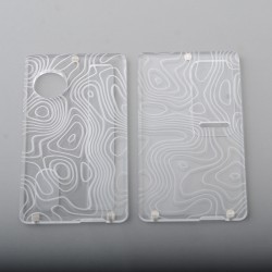 Authentic MK MODS TOPO Replacement Front + Back Cover Panel Plate for dotMod dotAIO V2 Pod - Translucent, Acrylic