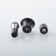 Echo Style 510 Drip Tip Set - Silver + Black, Stainless Steel + POM, 3 PCS mouthpieces for MTL / RDL / DL Vaping