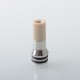 Echo Style 510 Drip Tip Set - Silver, Stainless Steel + PEEK, 3 PCS mouthpieces for MTL / RDL / DL Vaping