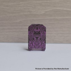 Authentic MK MODS Engraved Boro Tank with Warrior Pattern for SXK BB / Billet AIO Box Mod Kit - Purple, Aluminum Alloy