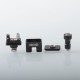 Unkwn One Unreal Style RBA Bridge for Billet / BB / Boro Tank - Black, 4 PCS Air Pins 1.0mm / 2.0mm / 3.0mm / 4.0mm