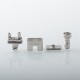 Unkwn One Unreal Style RBA Bridge for Billet / BB / Boro Tank - Silver, 4 PCS Air Pins 1.0mm / 2.0mm / 3.0mm / 4.0mm