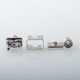 Unkwn One Unreal Style RBA Bridge for Billet / BB / Boro Tank - Silver, 4 PCS Air Pins 1.0mm / 2.0mm / 3.0mm / 4.0mm