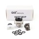 SXK PRC Keep MVP Style Drip Tip Kit for BB / Billet / Boro AIO Box Mod - Silver, 316SS, 3 PCS Mouthpiece (PC + PET + POM)