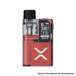 [Ships from Bonded Warehouse] Authentic MOTI Play Pod System Kit - Mandarine Red, 900mAh, VW 5~30W, 2ml, 1.0ohm