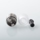 YFTK Caiman V.5 Style RDA Rebuildable Dripping Vape Atomizer - Silver, 316SS, Air Pins 1.2mm / 1.4mm / 1.7mm, 22mm