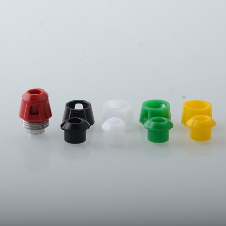 Mission Prism Style Booster Drip Tip Set for BB / Billet Boro AIO Mod - Green + Yellow + Red + White + Black