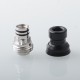 Mission XV Cosmos V2 Booster Style Integrated Drip Tip for BB / Billet / Boro AIO Box Mod - Black, Stainless Steel + POM