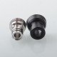 Mission XV Cosmos V2 Booster Style Integrated Drip Tip for BB / Billet / Boro AIO Box Mod - Black, Stainless Steel + POM
