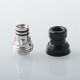 Mission XV Cosmos V2 Booster Style Integrated Drip Tip Set for BB / Billet / Boro AIO Box Mod - Silver, 4 PCS Mouthpieces