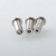 Mission XV Cosmos V2 Booster Style Integrated Drip Tip Set for BB / Billet / Boro AIO Box Mod - Silver, 4 PCS Mouthpieces