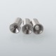 Mission XV Cosmos V2 Booster Style Integrated Drip Tip Set for BB / Billet / Boro AIO Box Mod - Silver, 4 PCS Mouthpieces