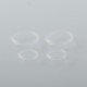 Mission XV Cosmos V2 Booster Style Integrated Drip Tip Set for BB / Billet / Boro AIO Box Mod - Silver, 4 PCS Mouthpieces