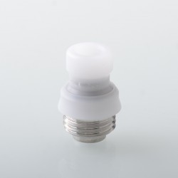 Mission XV Cosmos V2 Booster Style Integrated Drip Tip for BB / Billet / Boro AIO Box Mod - White, Stainless Steel + POM