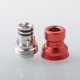 Mission XV Cosmos V2 Booster Style Integrated Drip Tip for BB / Billet / Boro AIO Box Mod - Red, Aluminum + Stainless Steel