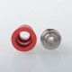 Mission XV Cosmos V2 Booster Style Integrated Drip Tip for BB / Billet / Boro AIO Box Mod - Red, Aluminum + Stainless Steel