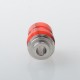 Mission Never Normal Style Drip Tip for BB / Billet / Boro AIO Box Mod - Red, SS + Resin, Air Insert 1.5mm / 2mm / 3.5mm