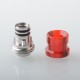 Mission Never Normal Style Drip Tip for BB / Billet / Boro AIO Box Mod - Red, SS + Resin, Air Insert 1.5mm / 2mm / 3.5mm