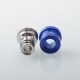 Mission Never Normal Style Drip Tip for BB / Billet / Boro AIO Box Mod - Blue, SS + Resin, Air Insert 1.5mm / 2mm / 3.5mm