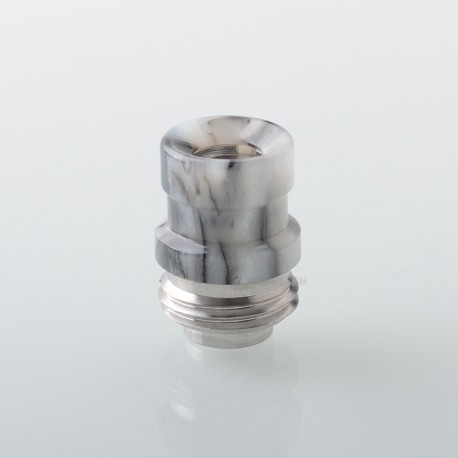 Mission Never Normal Style Drip Tip for BB / Billet / Boro AIO Box Mod - Grey, SS + Resin, Air Insert 1.5mm / 2mm / 3.5mm
