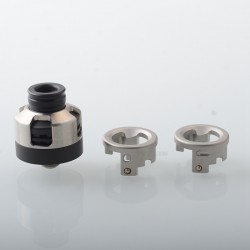 Armor Engine Style RDA Rebuildable Dripping Atomizer w/ BF Pin / Airflow Inserts - Black + Silver, SS, 22mm, Without Logo
