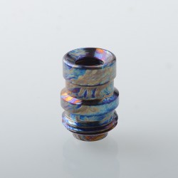 Mission Never Normal Style Titanium Drip Tip for BB / Billet / Boro AIO Box Mod - Blueing, Air Insert 1.5mm / 2mm / 3.5mm