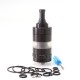 SXK KF Style RTA Rebuildable Tank Vape Atomizer - Black, 316SS + PSU, 3.0ml, 22mm, MTL Vaping