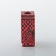Authentic MK MODS Engraved Boro Tank with Warrior Pattern for SXK BB / Billet AIO Box Mod Kit - Red, Aluminum Alloy