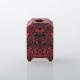 Authentic MK MODS Engraved Boro Tank with Warrior Pattern for SXK BB / Billet AIO Box Mod Kit - Red, Aluminum Alloy