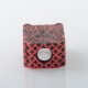 Authentic MK MODS Engraved Boro Tank with Warrior Pattern for SXK BB / Billet AIO Box Mod Kit - Red, Aluminum Alloy