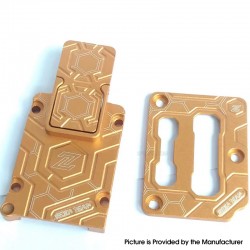 Zeza Style Inner Plate Smitch Button Set for SXK BB Style 70W / DNA60W / Billet Mod - Gold, Aluminum Alloy, Pattern A