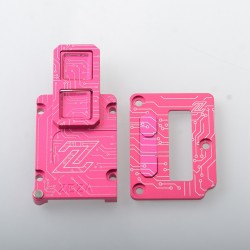 Zeza Style Inner Plate Smitch Button Set for SXK BB Style 70W / DNA60W / Billet Mod - Pink, Aluminum Alloy, Pattern B