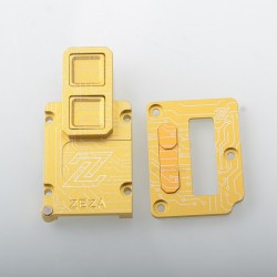 Zeza Style Inner Plate Smitch Button Set for SXK BB Style 70W / DNA60W / Billet Mod - Gold, Aluminum Alloy, Pattern B