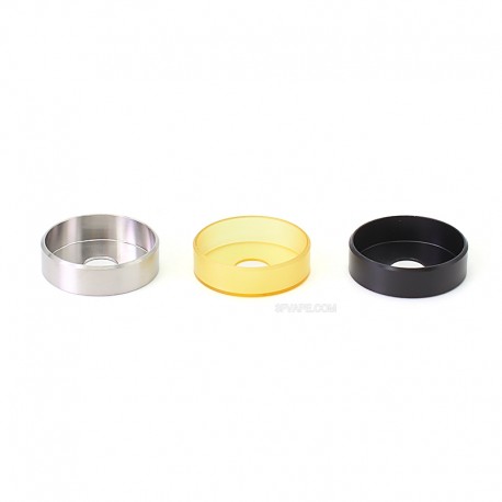 SXK Monarchy P22 Style RDA Replacement Decorative Ring - Black + Brown + Silver, POM + PEI + 316SS (3 PCS)