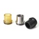 SXK Monarchy P22 Style RDA Replacement Drip Tip - Black + Brown + Silver, POM + PEI + 316SS (3 PCS)