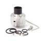 SXK Monarchy P22 Style RDA Rebuildable Dripping Atomizer w/ BF Pin - Silver, 316SS, 22mm Diameter