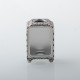 Authentic MK MODS Engraved Boro Tank with Warrior Pattern for SXK BB / Billet AIO Box Mod Kit - Silver, Aluminum Alloy