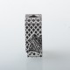 Authentic MK MODS Engraved Boro Tank with Warrior Pattern for SXK BB / Billet AIO Box Mod Kit - Silver, Aluminum Alloy