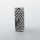 Authentic MK MODS Engraved Boro Tank with Warrior Pattern for SXK BB / Billet AIO Box Mod Kit - Silver, Aluminum Alloy