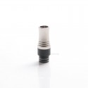 [Ships from Bonded Warehouse] 9 Holes Airflow 510 Drip Tip for RDA / RTA / RDTA - Silver, SS + Delrin, 30mm Length, 7mm Inner