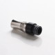 [Ships from Bonded Warehouse] 9 Holes Airflow 510 Drip Tip for RDA / RTA / RDTA - Silver, SS + Delrin, 30mm Length, 7mm Inner