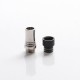 [Ships from Bonded Warehouse] 9 Holes Airflow 510 Drip Tip for RDA / RTA / RDTA - Silver, SS + Delrin, 30mm Length, 7mm Inner